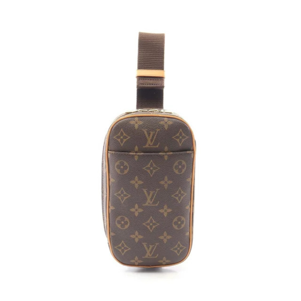 Louis Vuitton Pochette Gange Waist Bag Body Belt Bum Crossbody Canvas Leather